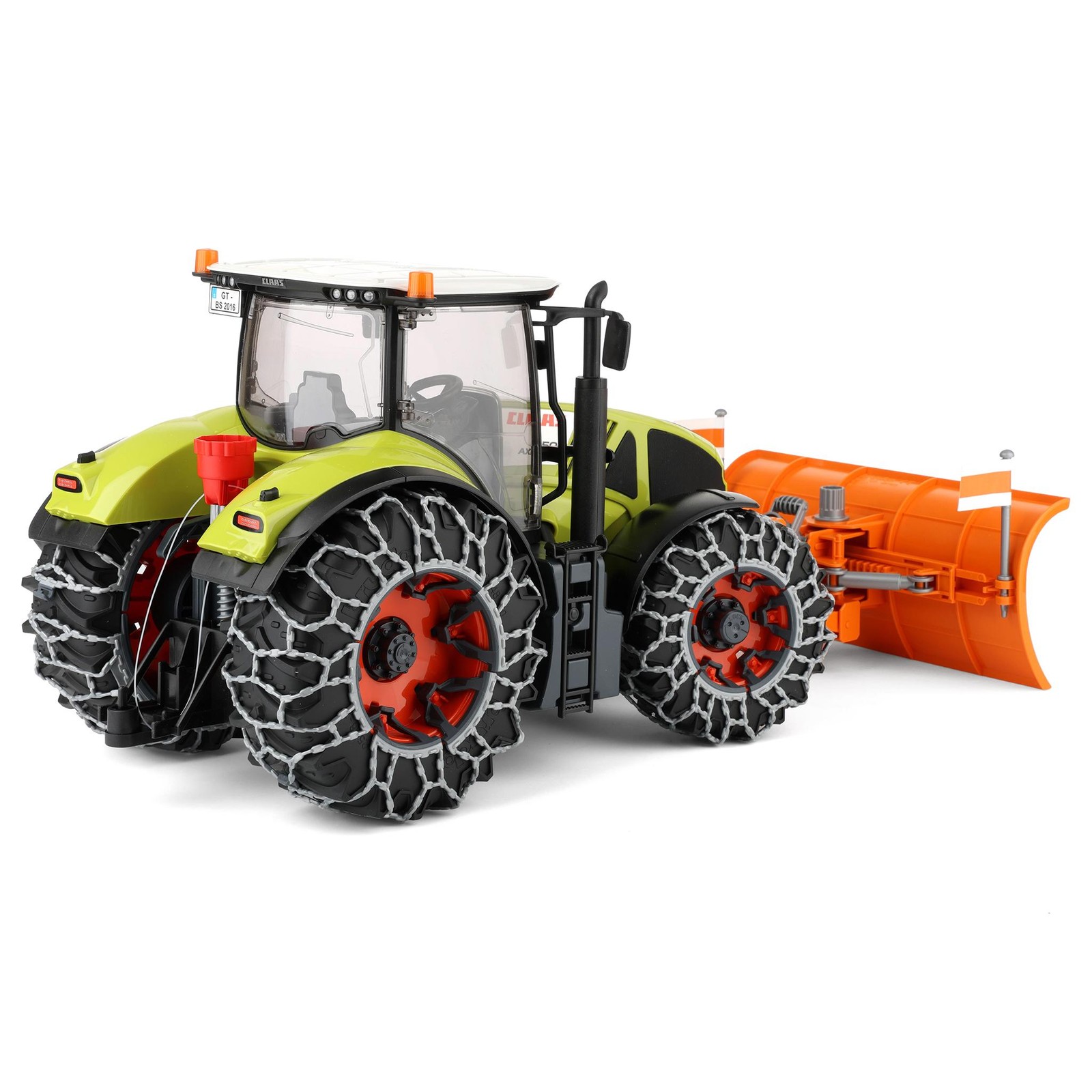 Bruder 1/16 Claas Axion 950 Tractor with Snow Chains & Snow Blade 03018