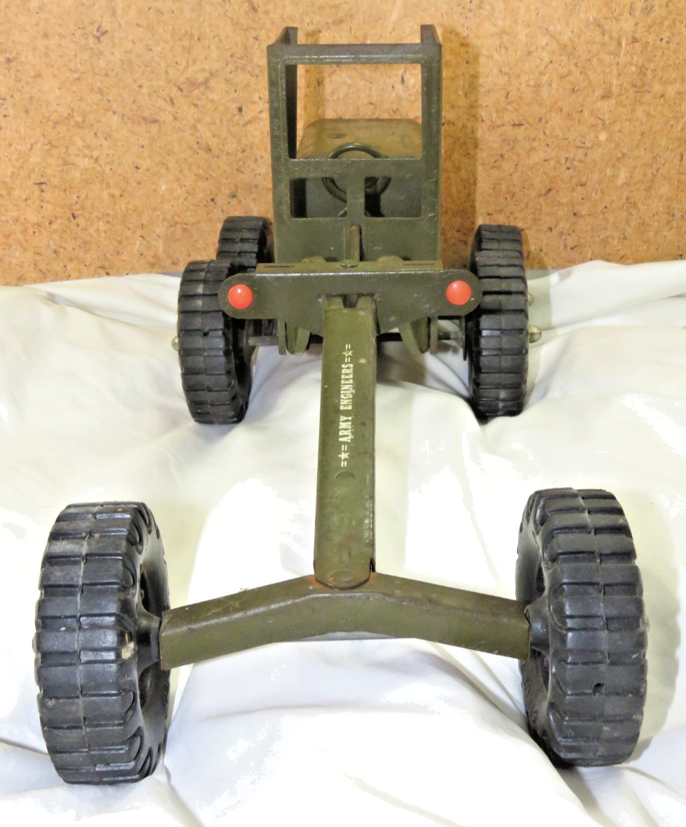 Vintage STRUCTO Pressed Steel Army Engineers Road Grader AS IS