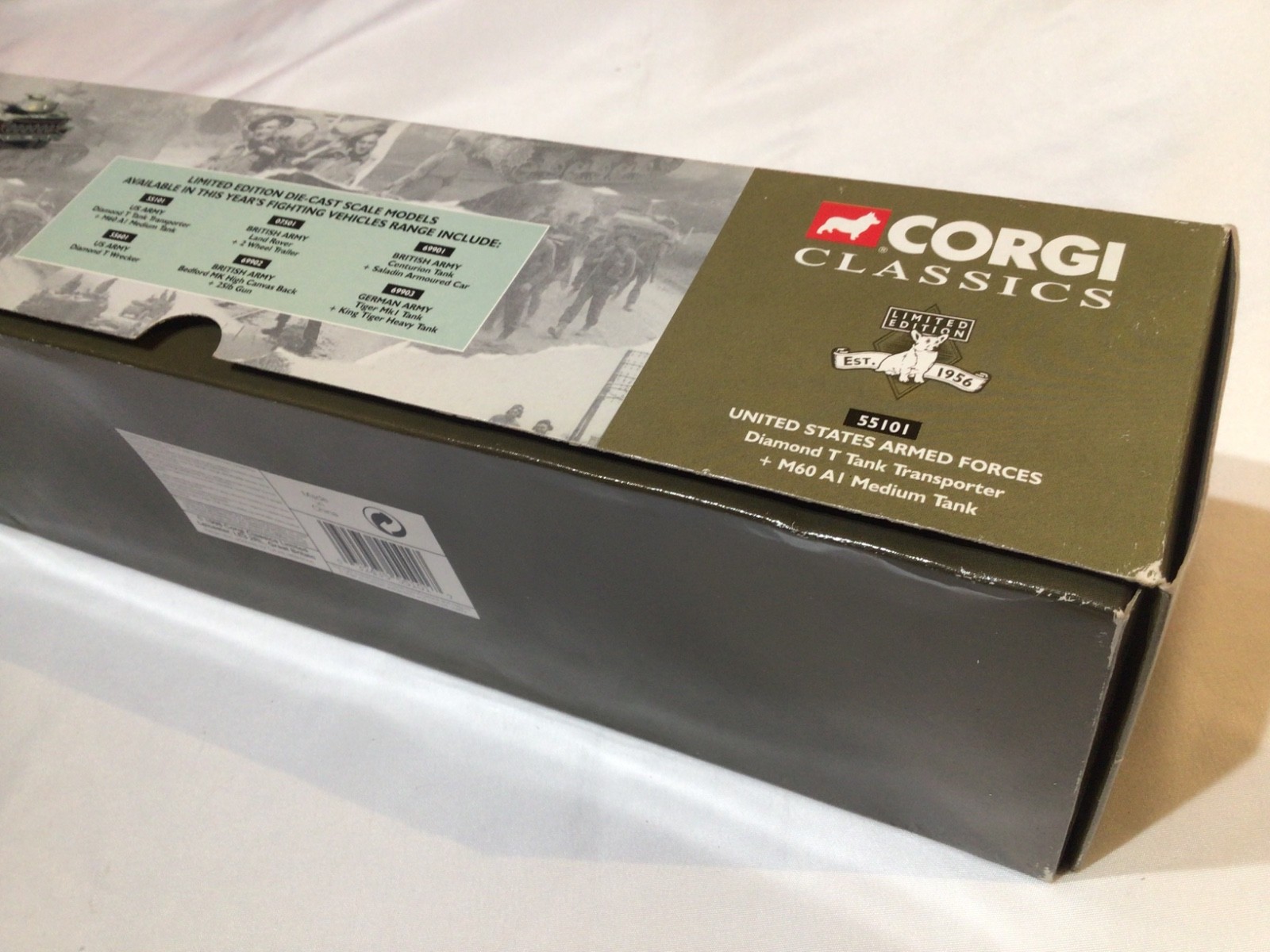 NEW Vintage CORGI USAF DIAMOND T TANK TRANSPORTER & M60 A1 MEDIUM TANK Model NIB