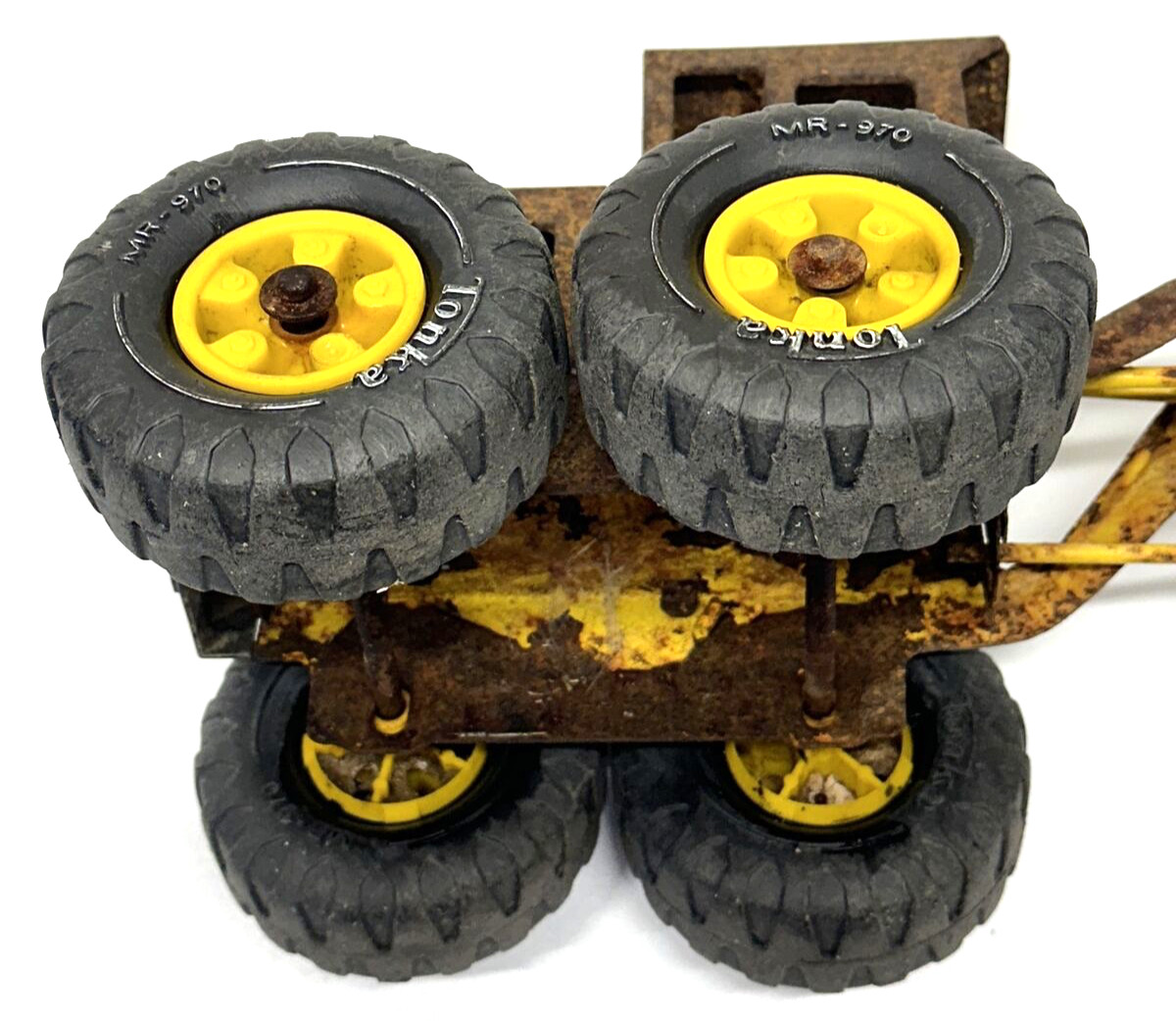 Vintage Tonka Road Grader 1960s? 70’s? Toy Pressed Metal Yellow Approx. 17” Long
