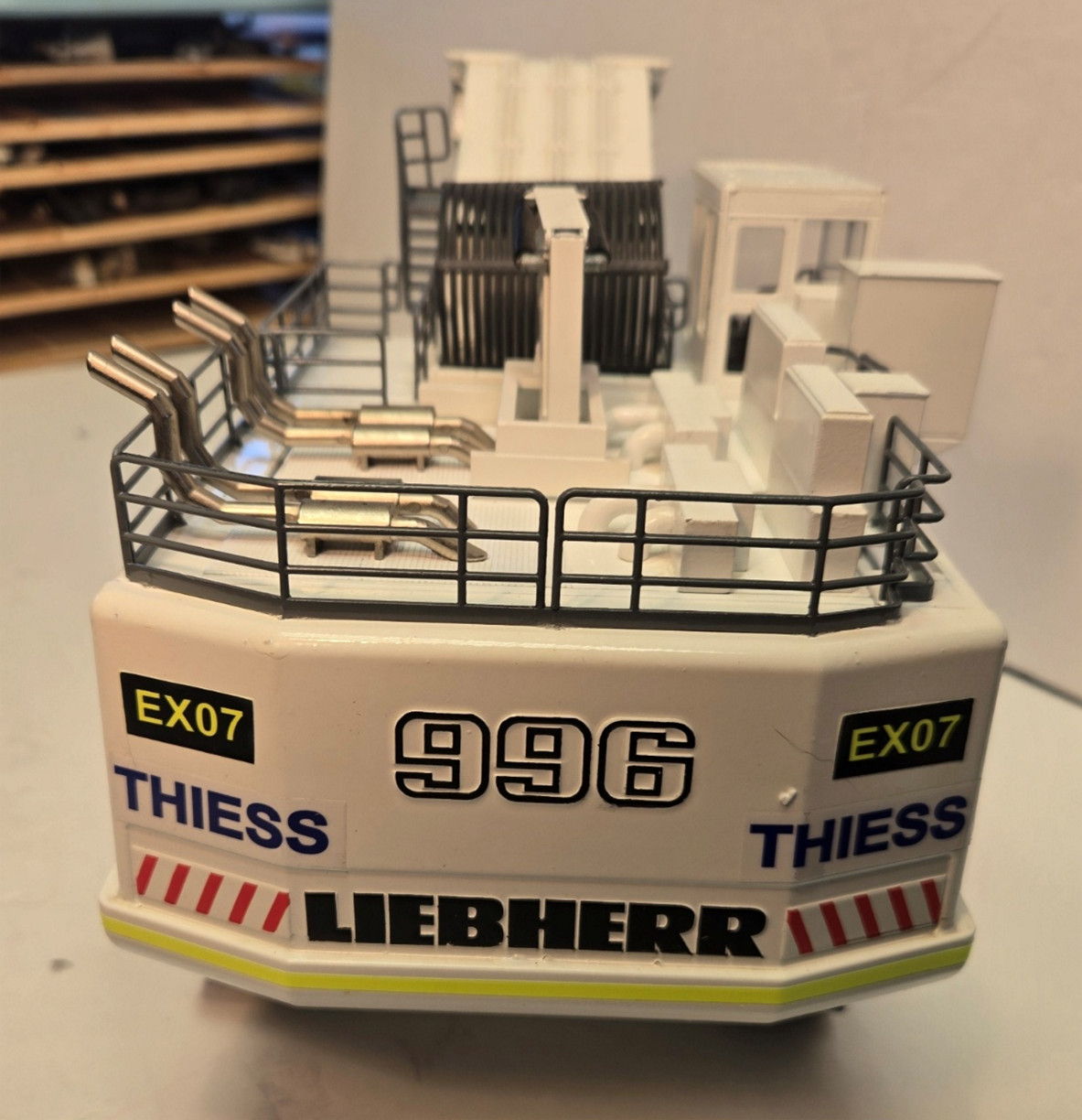 1/50 CUSTOM Liebherr R996 Mining Backhoe in THIESS Mining colors – FREE SHIPPING