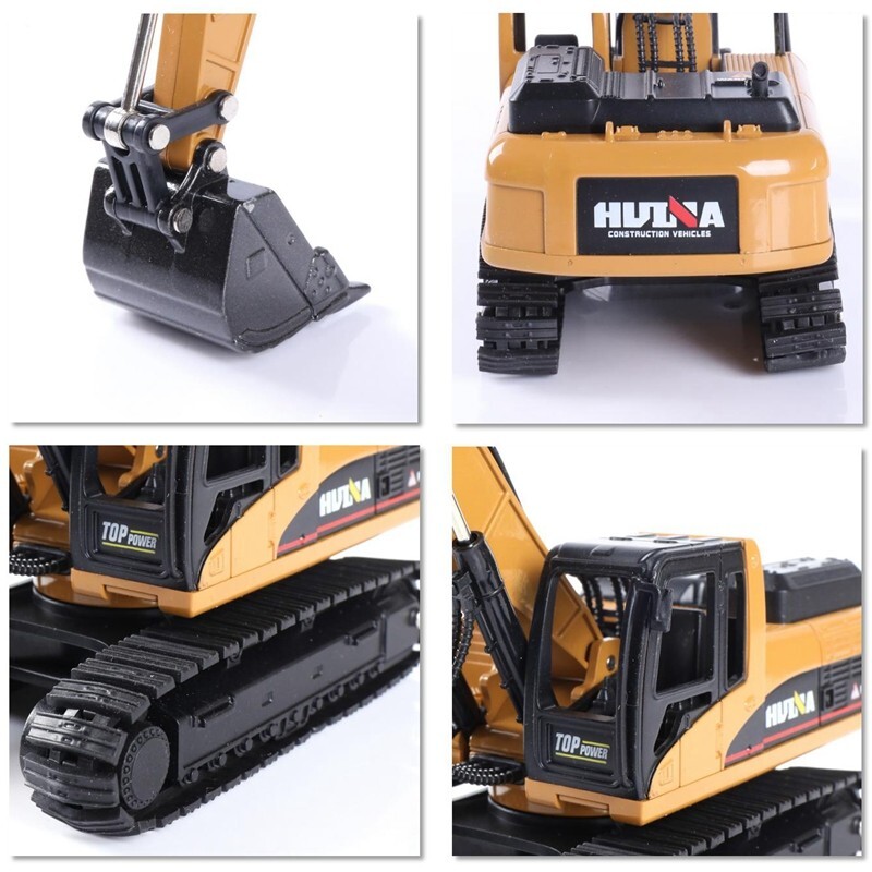 HUINA EXCAVATOR Alloy Engineering Construction 1:50 Metal Model Toy For Boys NEW