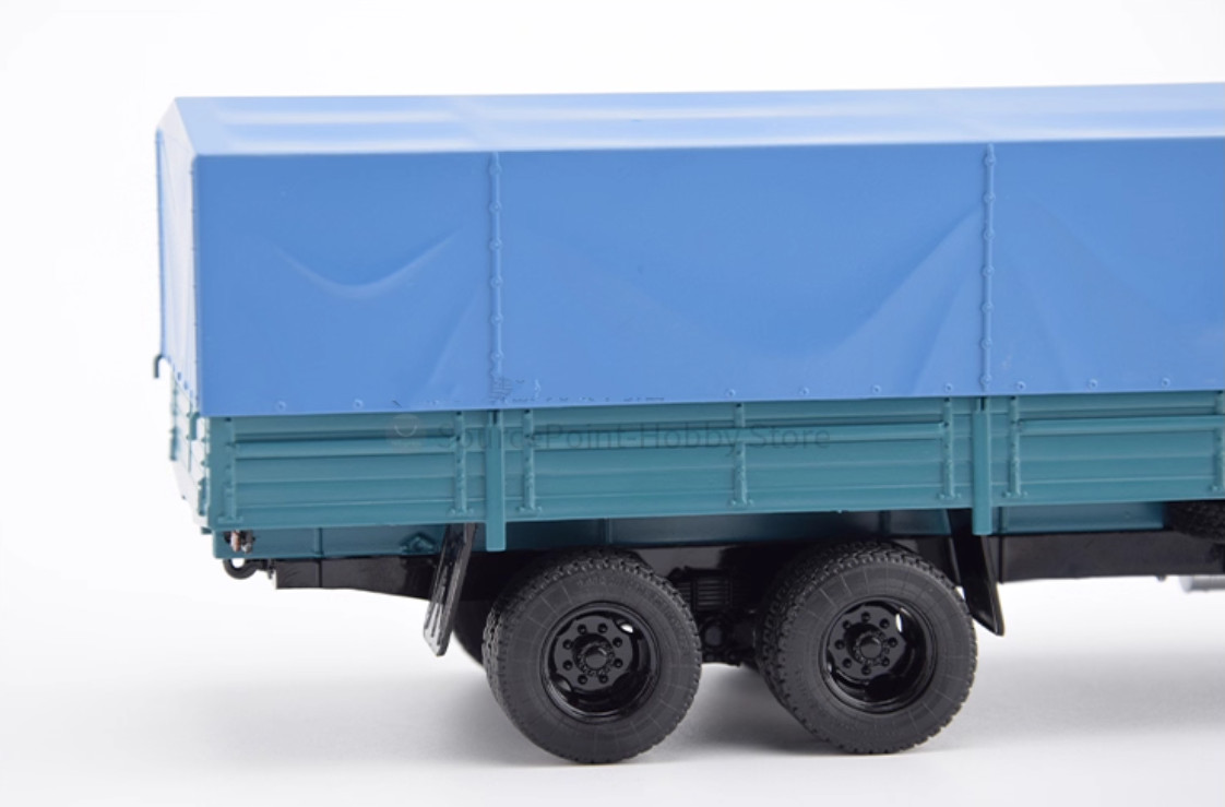 1:43 SSM ZIL-133GYA 3-axle Flatbet Truck &Cloak Construct Vehicle Diecast Model
