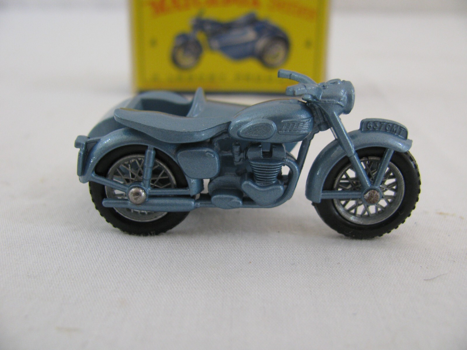 Vintage Lesney Matchbox Diecast Triumph T110 Motorcycle w/ Sidecar #4 New!