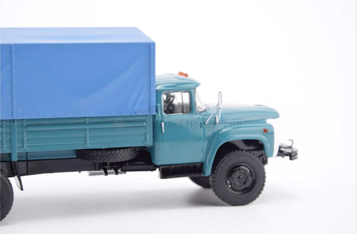1:43 SSM ZIL-133GYA 3-axle Flatbet Truck &Cloak Construct Vehicle Diecast Model