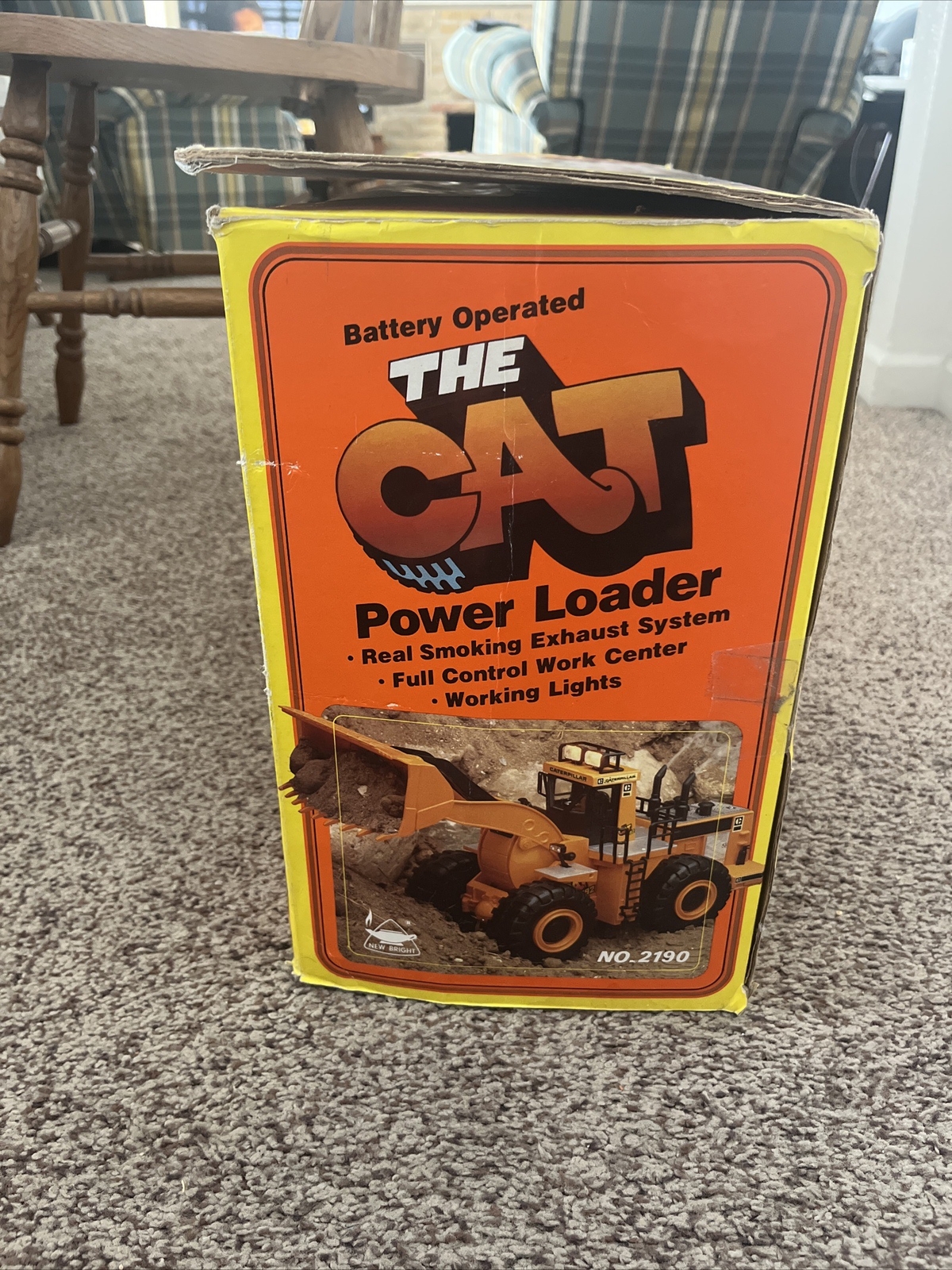 New Bright The Cat 992 Power Loader Tractor W Remote Vintage 1986, Never Used!