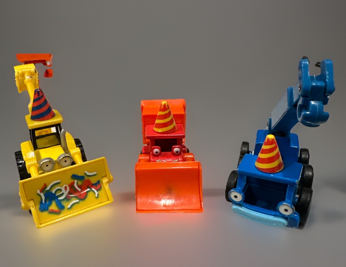 Bob The Builder Scoop Muck Lofty Birthday Lot Magnetic Die Cast set 3”