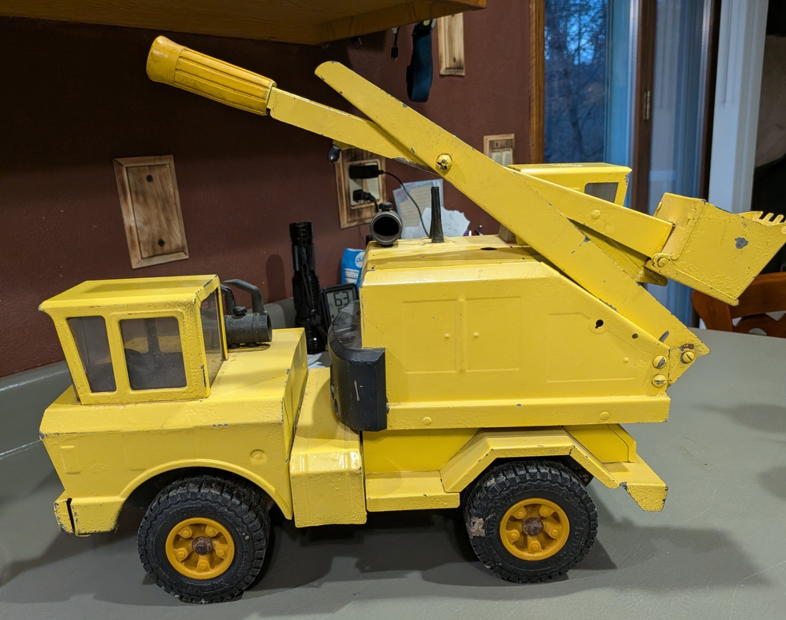 1965 Tonka Metal Trencher Backhoe Loader 18″