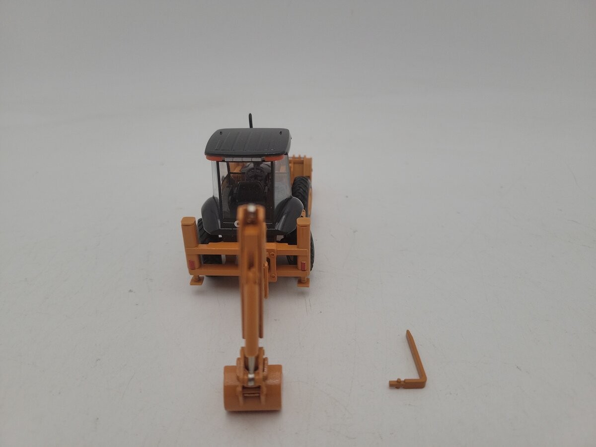 Conrad 2581 1:50 Scale Yellow/Gray Case 695 Super R Backhoe Diecast Model EX/Box