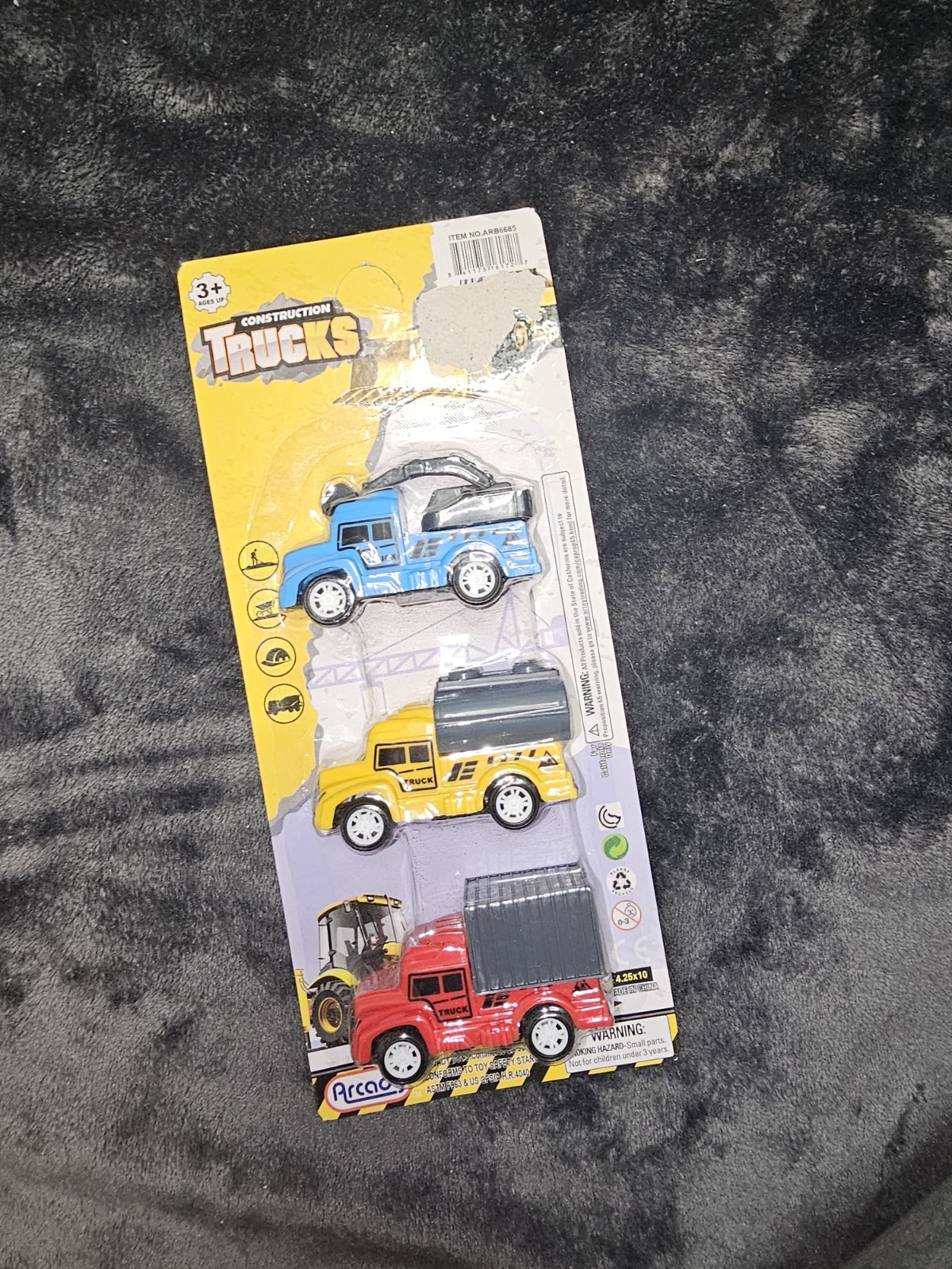Trucks Toy Set 1:25×10 3-Pack Blue Red