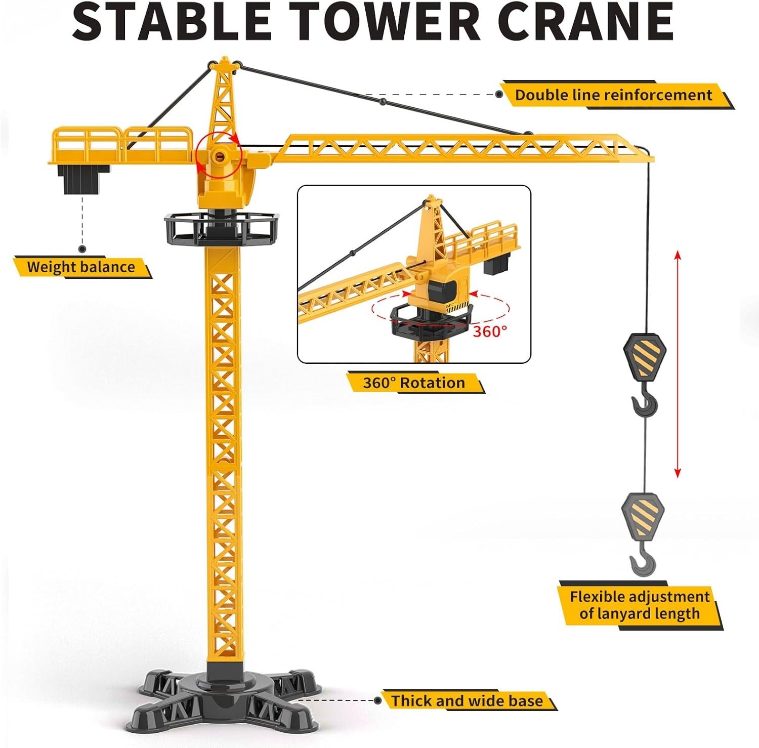 Kids Construction Truck Toys Set w Crane Excavator Forklift Bulldozer Dump