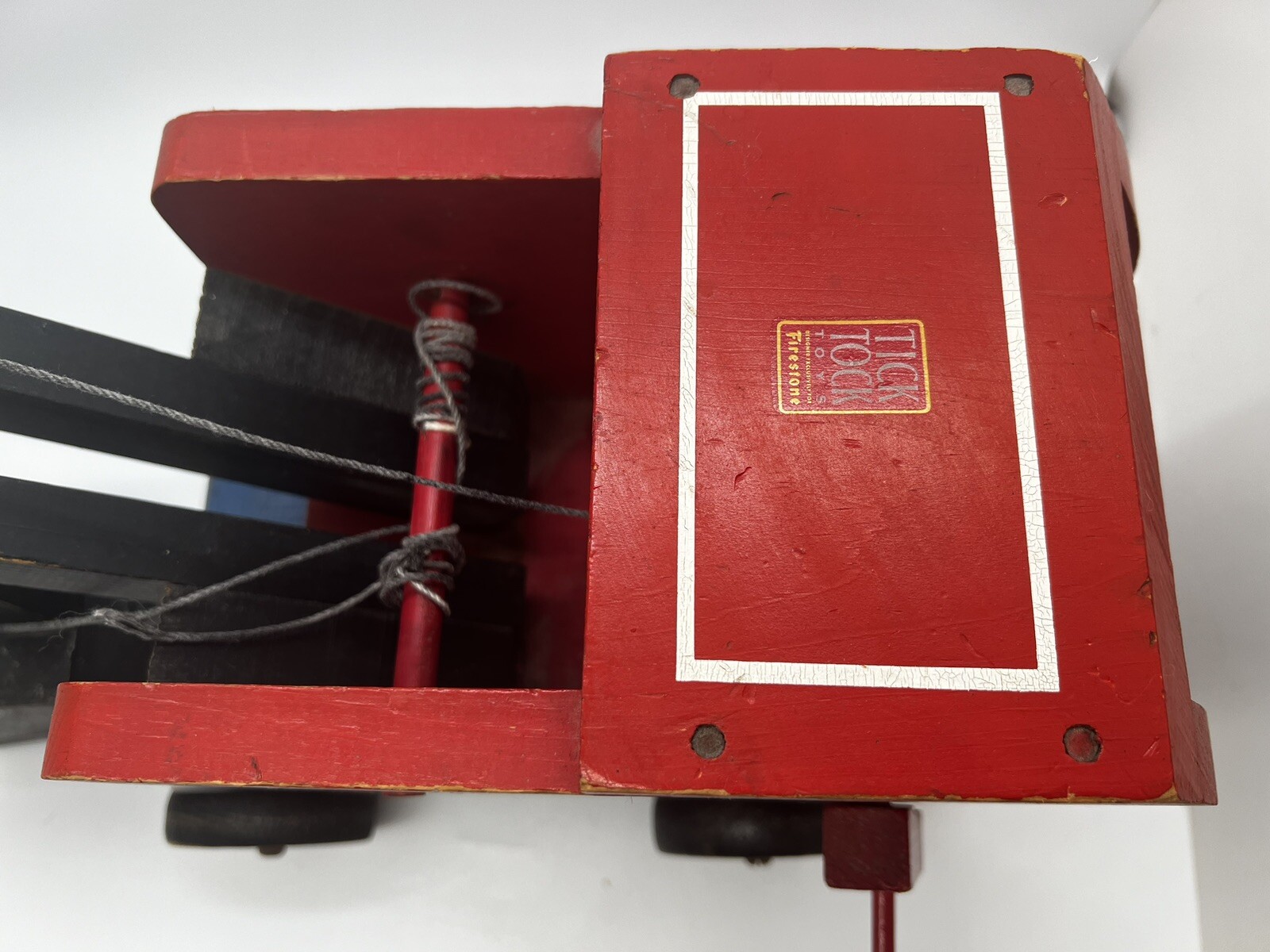 Tick Tock Wooden Toy – Made For Firestone – Antique Steam Shovel 1940s Excavator