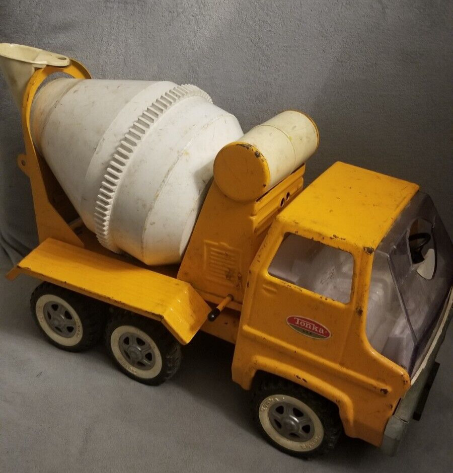 Tonka Cab Over Eng. Cement Mixer Truck Orange Steel, Whitewalls 1960’s