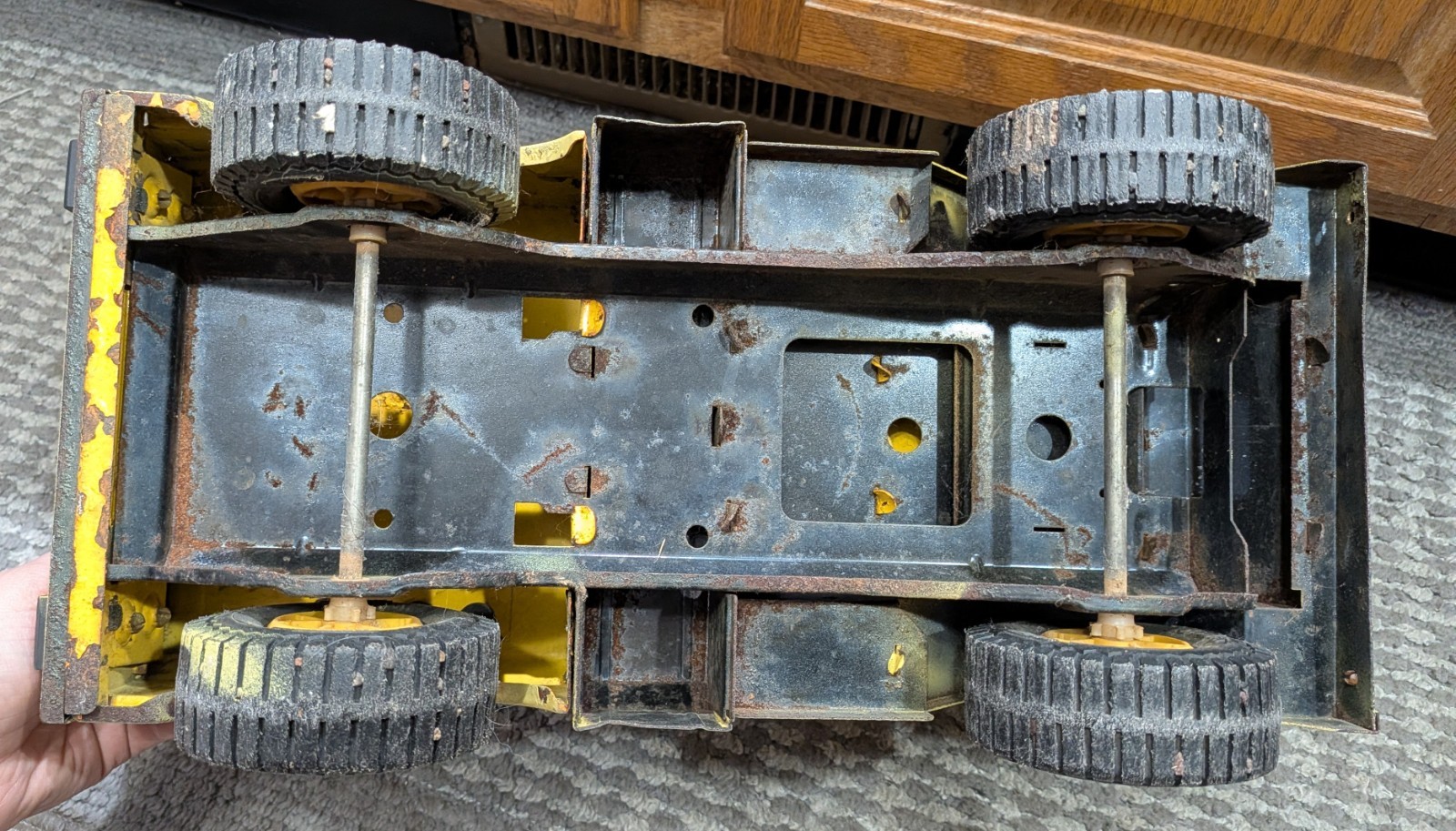 1965 Tonka Metal Trencher Backhoe Loader 18″
