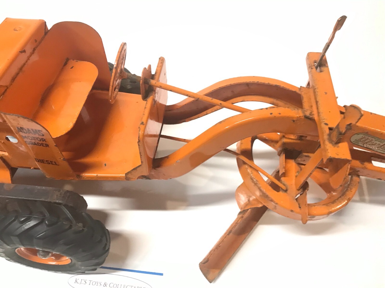 Vintage 1950’s 26″ Yellow-Orange Doepke Model Toys Adams Diesel Road Grader