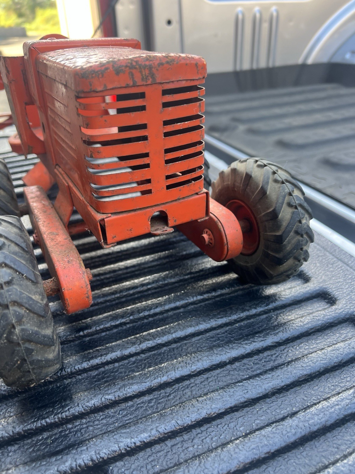 Vintage 1950’s Doepke Model Toys Adams Road Grader Diesel Motor Orange Steel