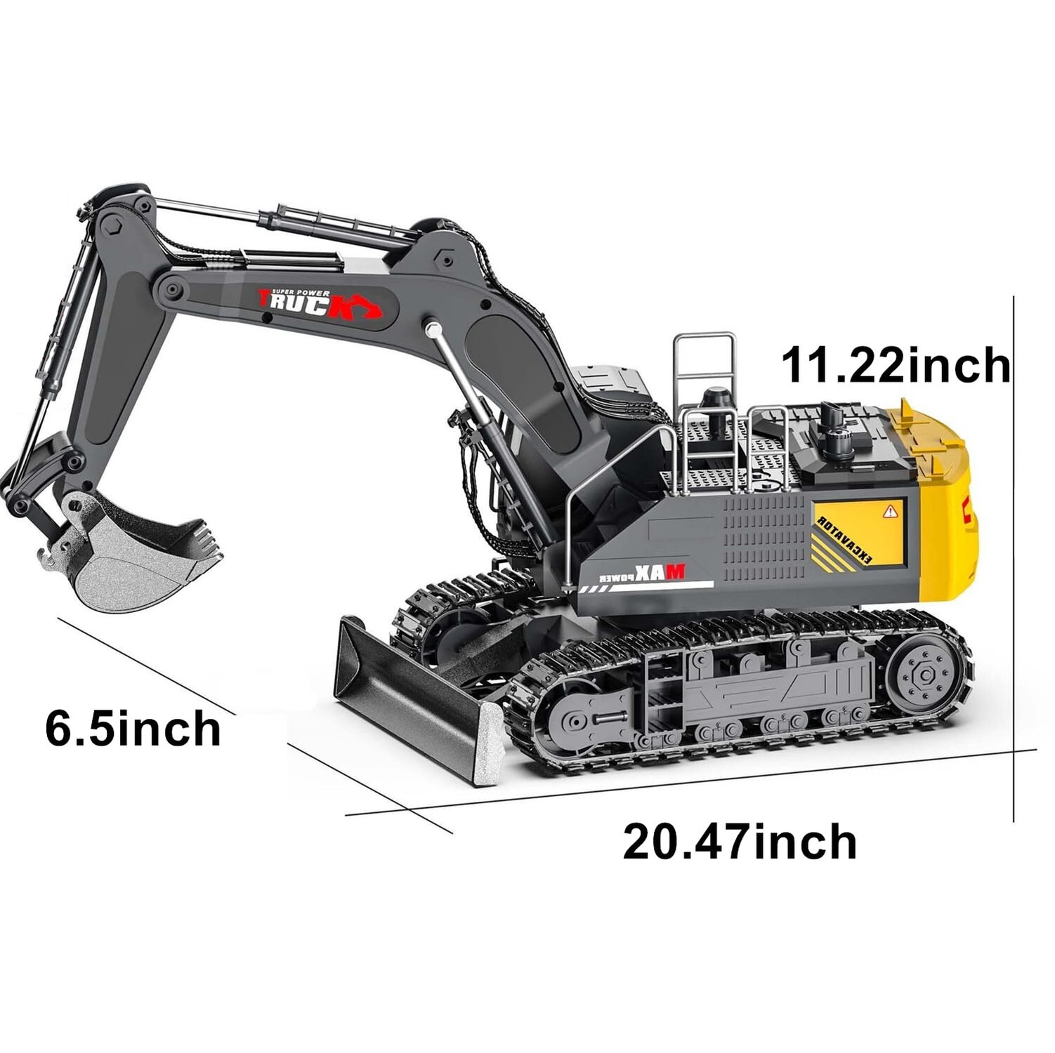 15 Channel RC Excavator Metal Shovel,RC Digger Construction Toys，Metal Do
