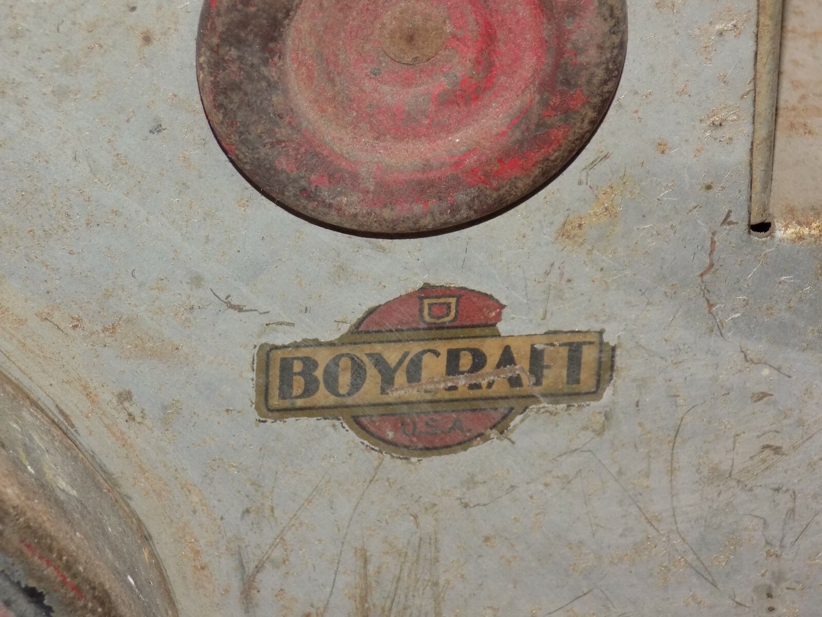 Vintage BoyCraft Pressed Steel Ride On Steam Roller