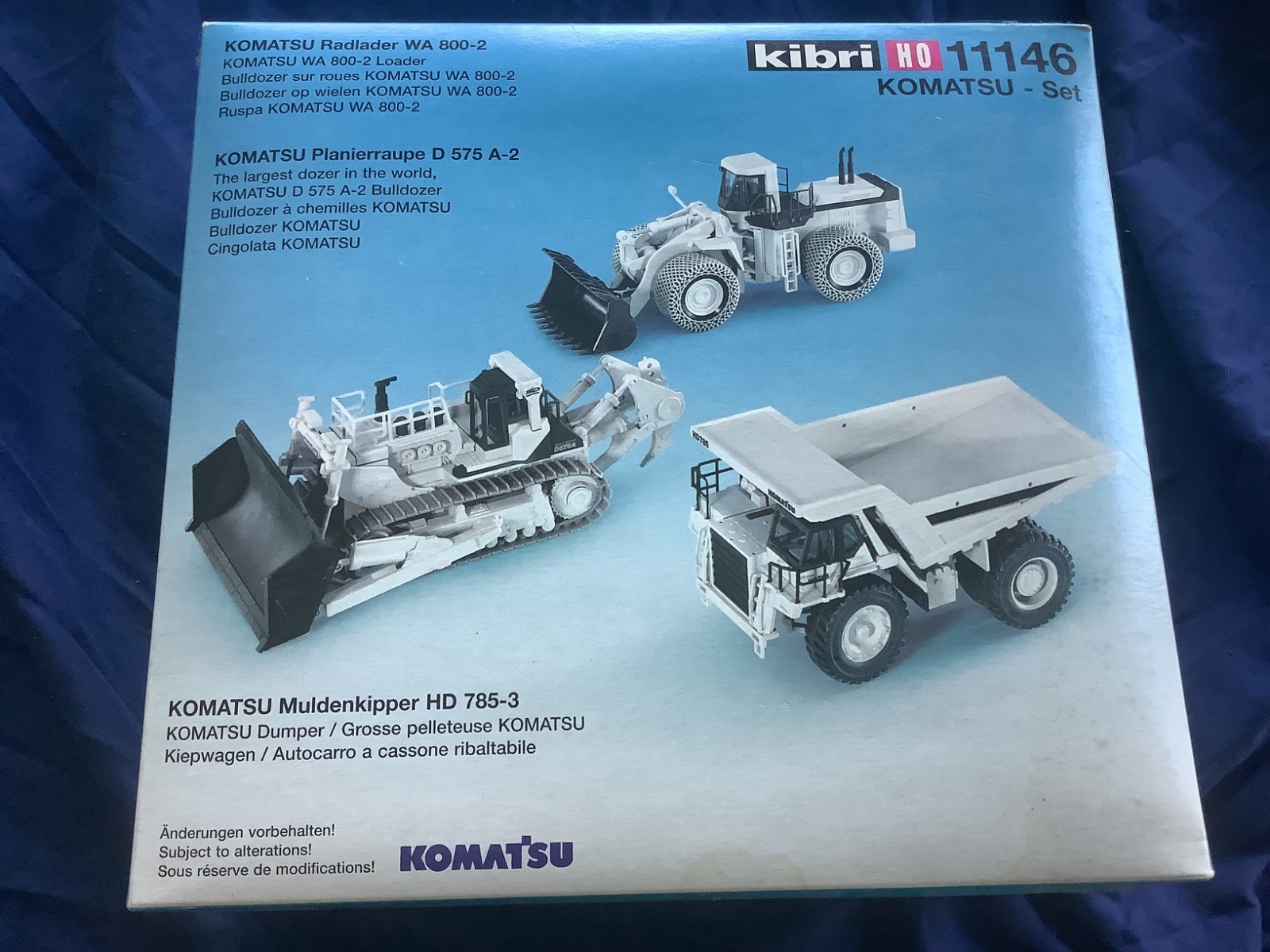 Kibri 11146 Komatsu WA 800-Loader D575 A-2 Bulldozer HD 785-3 Dumper NOS