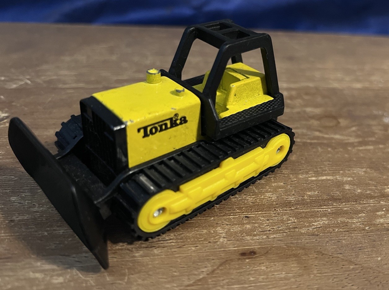 Vintage Tonka Yellow & Black Bulldozer Construction Vehicle (1994)