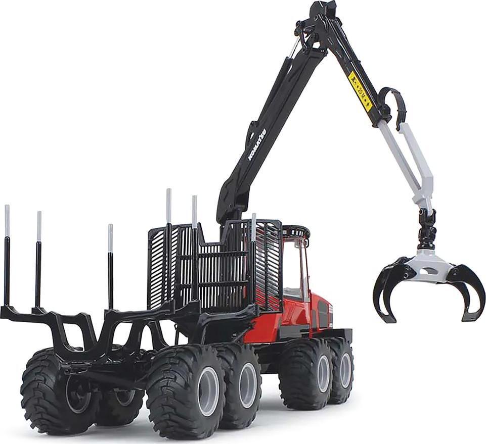 Komatsu 875.1 Forwarder Red and Black 1/32 Diecast Model by First Gear