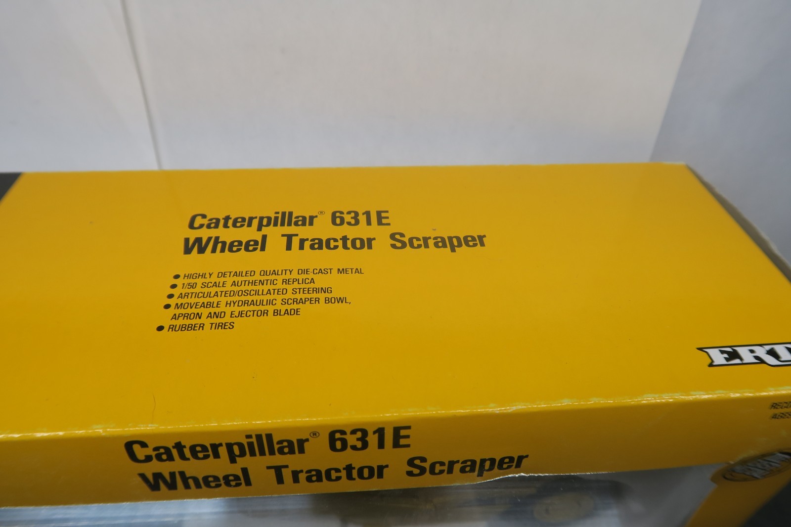 ERTL CAT #2430 1/50 SCALE CATERPILLAR 631E WHEEL TRACTOR SCRAPER UNUSED W/BOX!