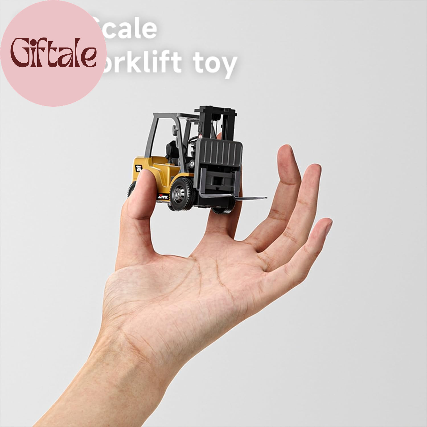 1/64 RC Forklift Toy 7 Channel 2 Mode Mini Remote Control Forklift Truck with Re