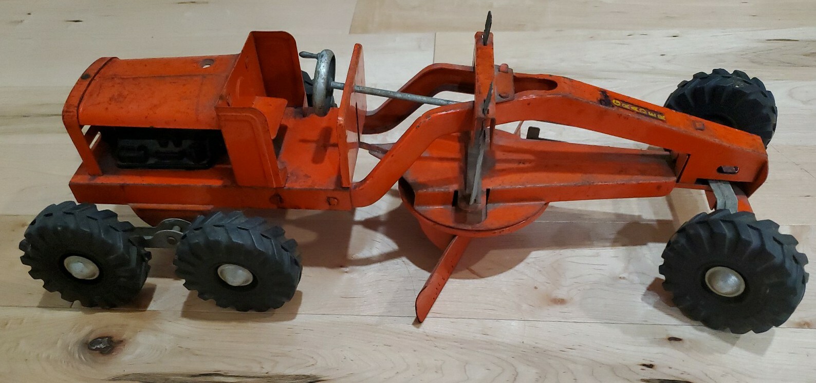 WYANDOTTE VINTAGE ROAD POWER GRADER PRESSED STEEL TOY RUBBER TIRES ORIGINAL