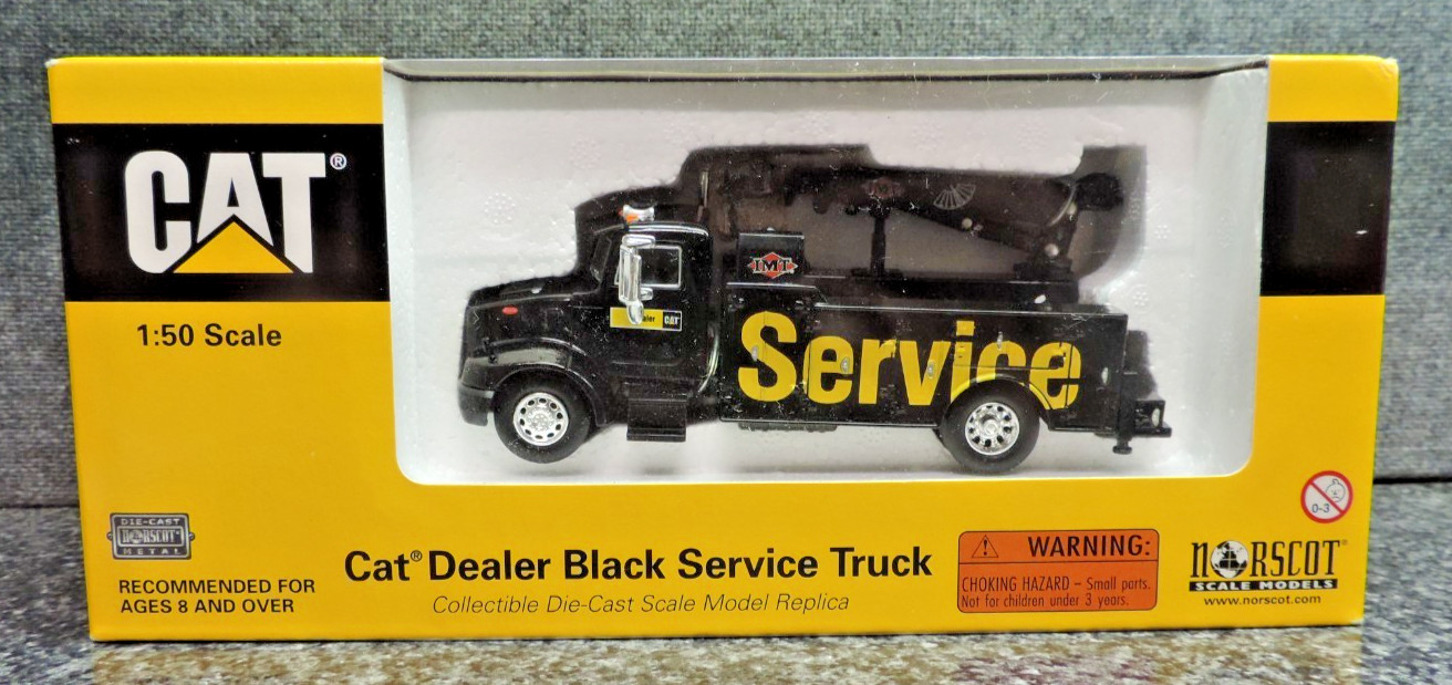 Norscot Diecast CAT Dealer Black Service Truck 1/50th 2004 Construction Box