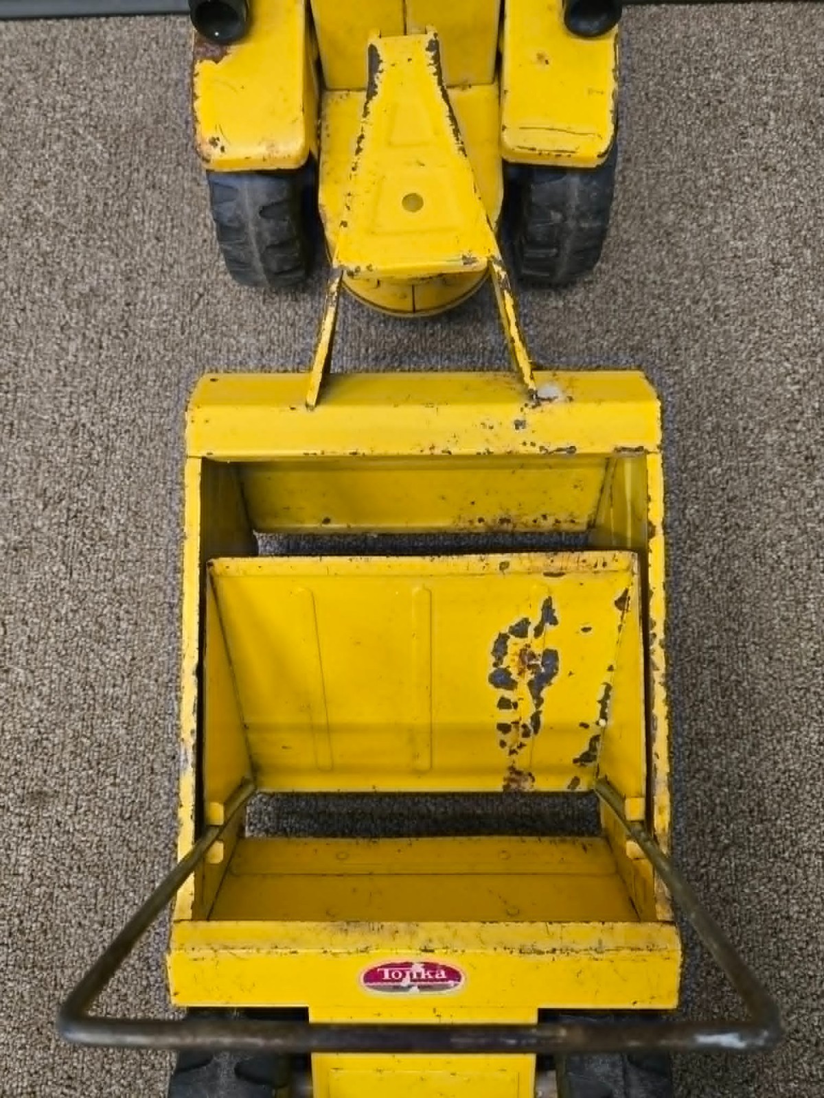 Vintage Tonka Pressed Steel Mighty Tonka Scraper Construction Vehicle Used/Fair