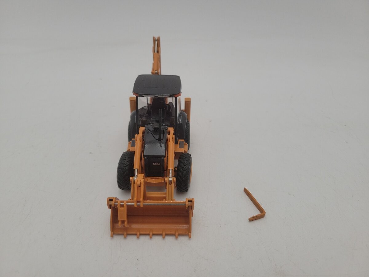 Conrad 2581 1:50 Scale Yellow/Gray Case 695 Super R Backhoe Diecast Model EX/Box