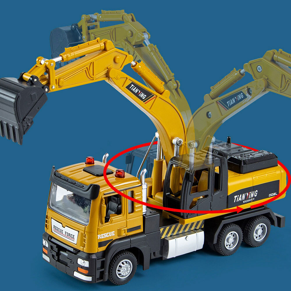 Excavator Truck Toy 1:50 Diecast Model Car Construction Vehicle Toy Cars Gifts