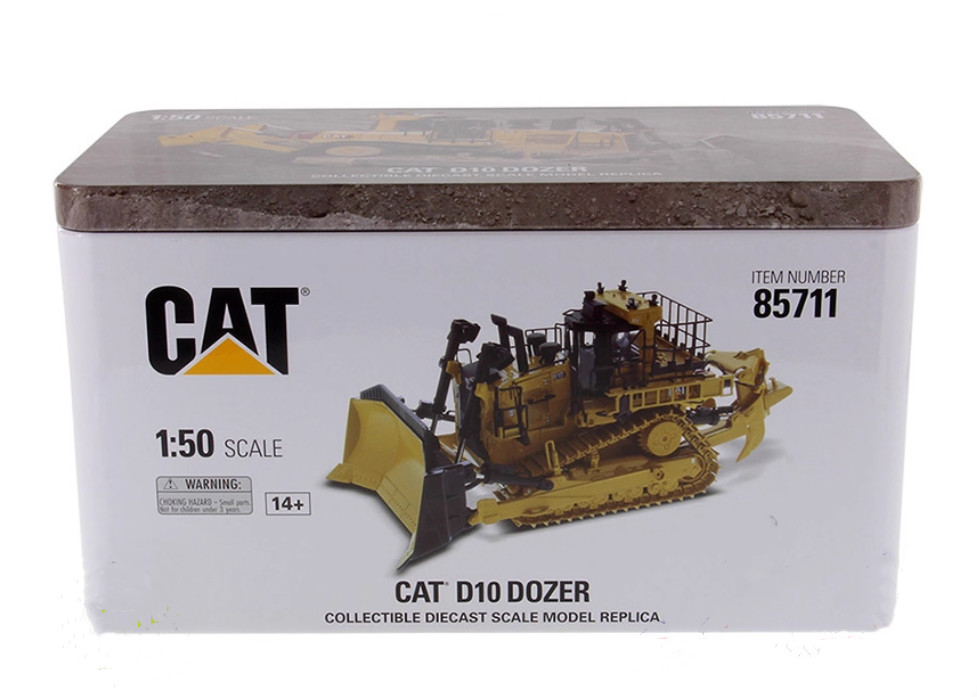 1:50 DM CAT D10 Dozer Bulldozer Construction Machine Equipment Diecast Model