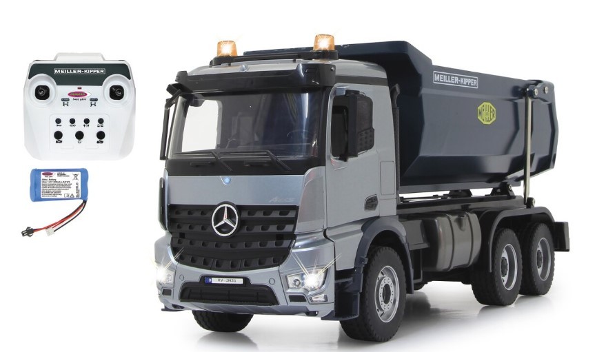 JAMARA – MERCEDES Arocs grey radio controlled dump truck – 1/20 – JAM406301