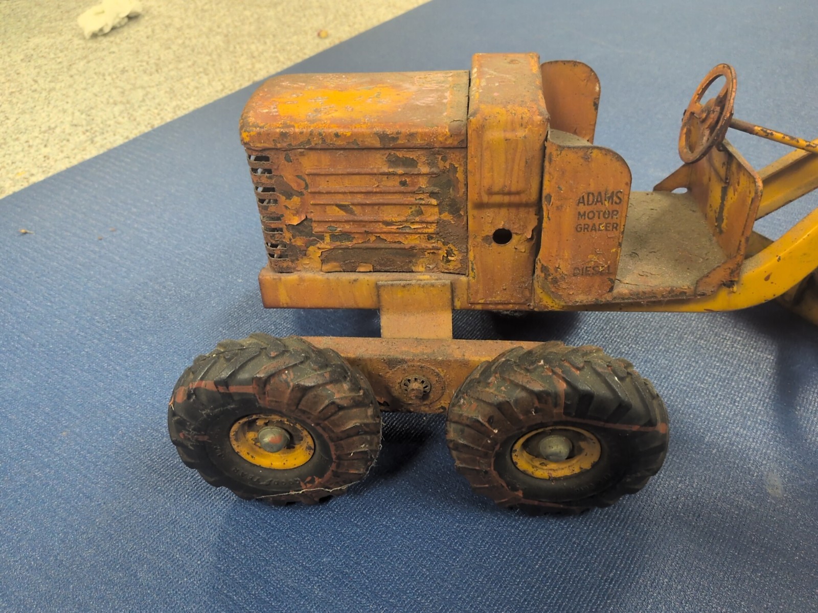 Doepke Model Toys Adams Road Grader Diesel Motor Steel 1950’s Vintage Fair Cond.