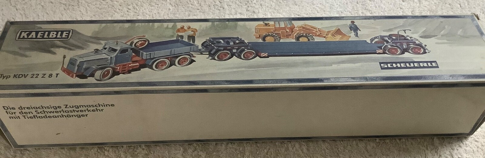 NZG #462 KAELBLE TYP 22 Z 8 T TRUCK & SCHEUERLE TRAILER 1:50 SCALE New In Box