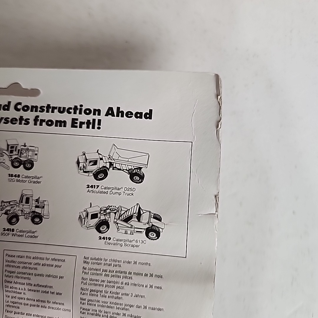 New ERTL Road Construction Ahead Caterpillar 613C Elevating Scraper Die-Cast