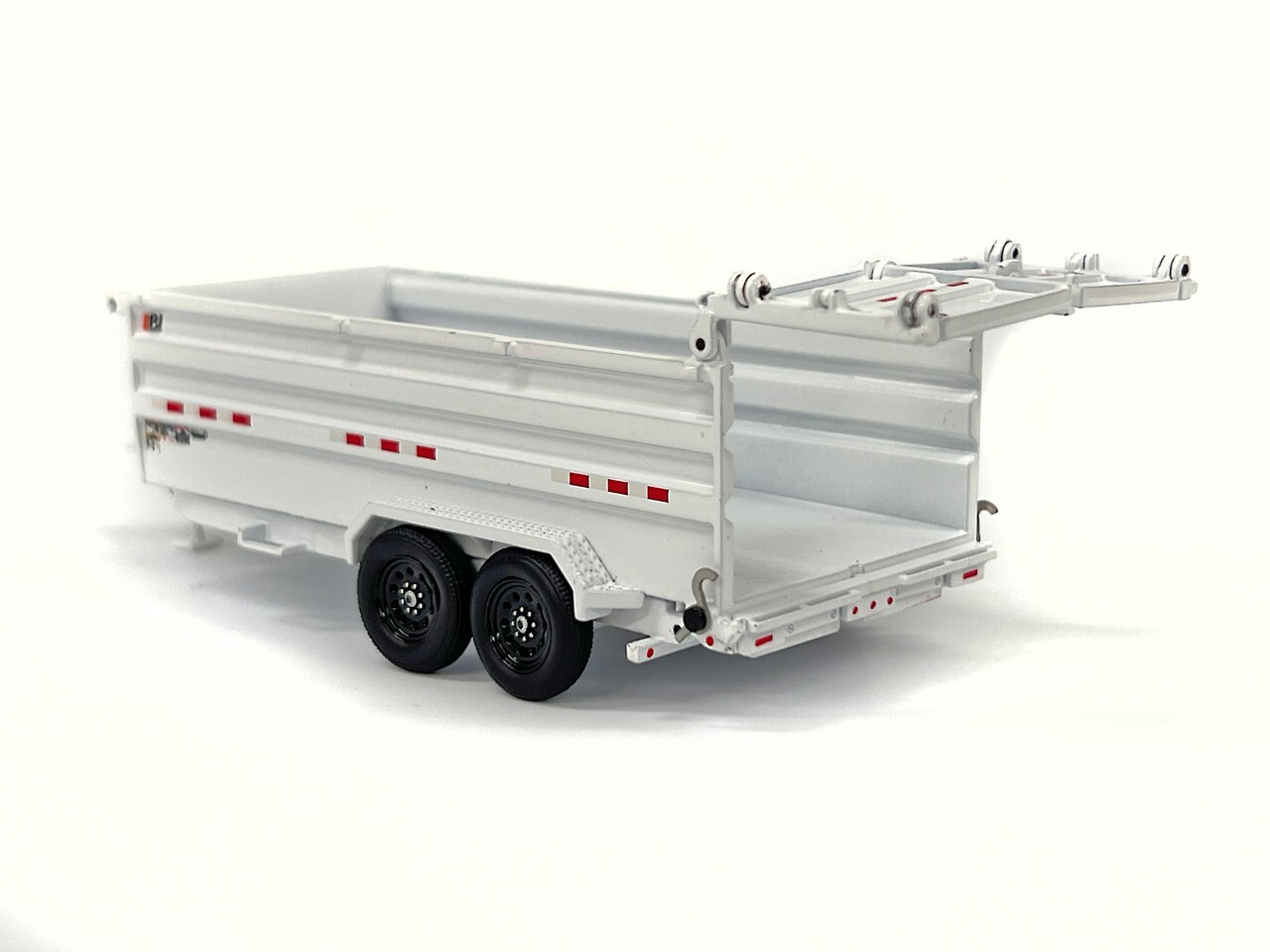 PJ Trailers DM Dump Trailer – White – Weiss Bros 1:50 Scale Model #035-1401 New