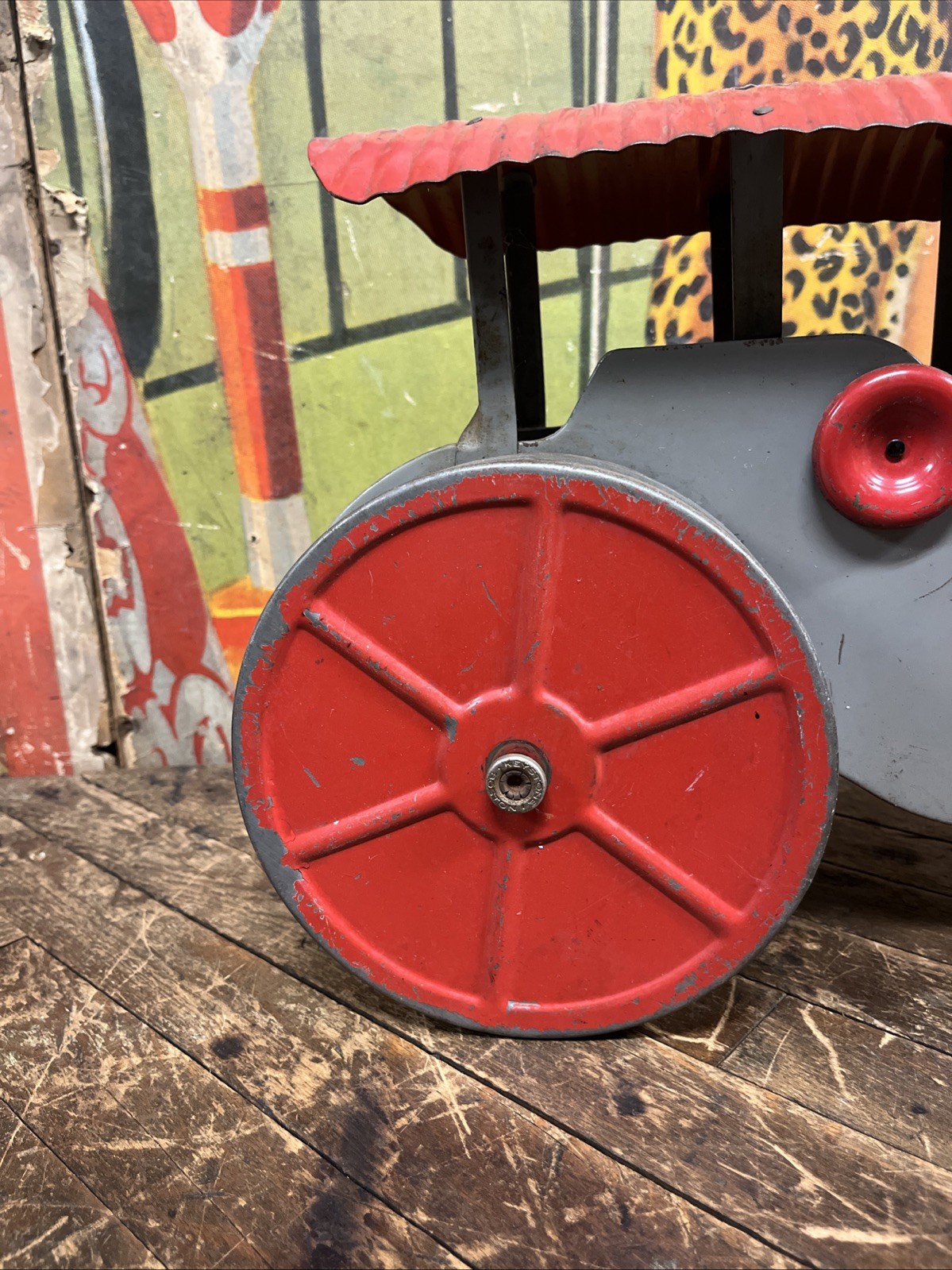 VINTAGE C. 1930 KEYSTONE RIDE ON STEAM ROLLER CONSTRUCTION STEELCRAFT WYANDOTTE