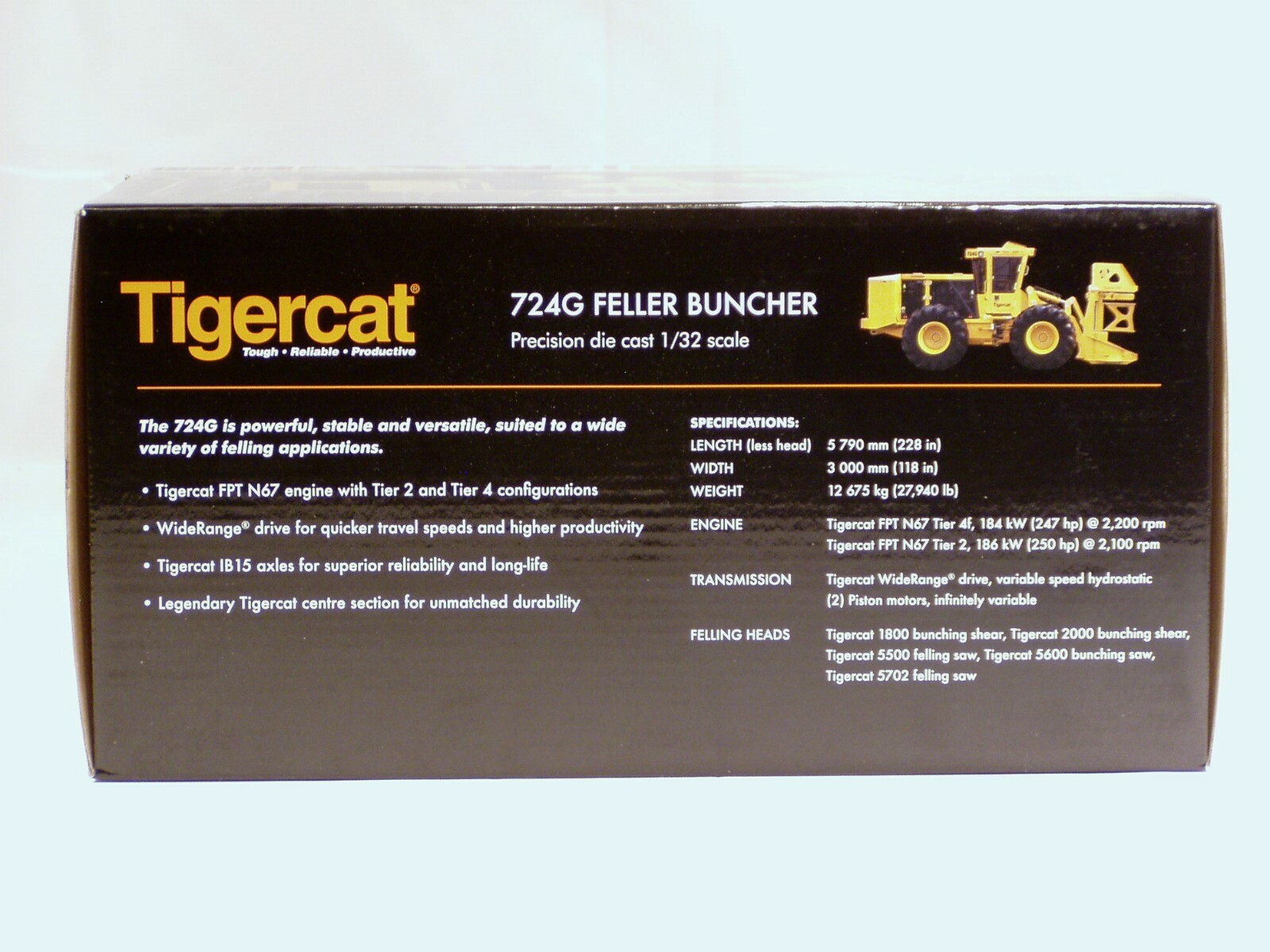 Tigercat 724G Wheel Feller Buncher – 1/32 – Brand New – Diecast Logging